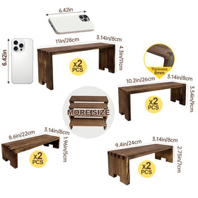 Yikaroeli stackable wood risers compact storage and versatile use
