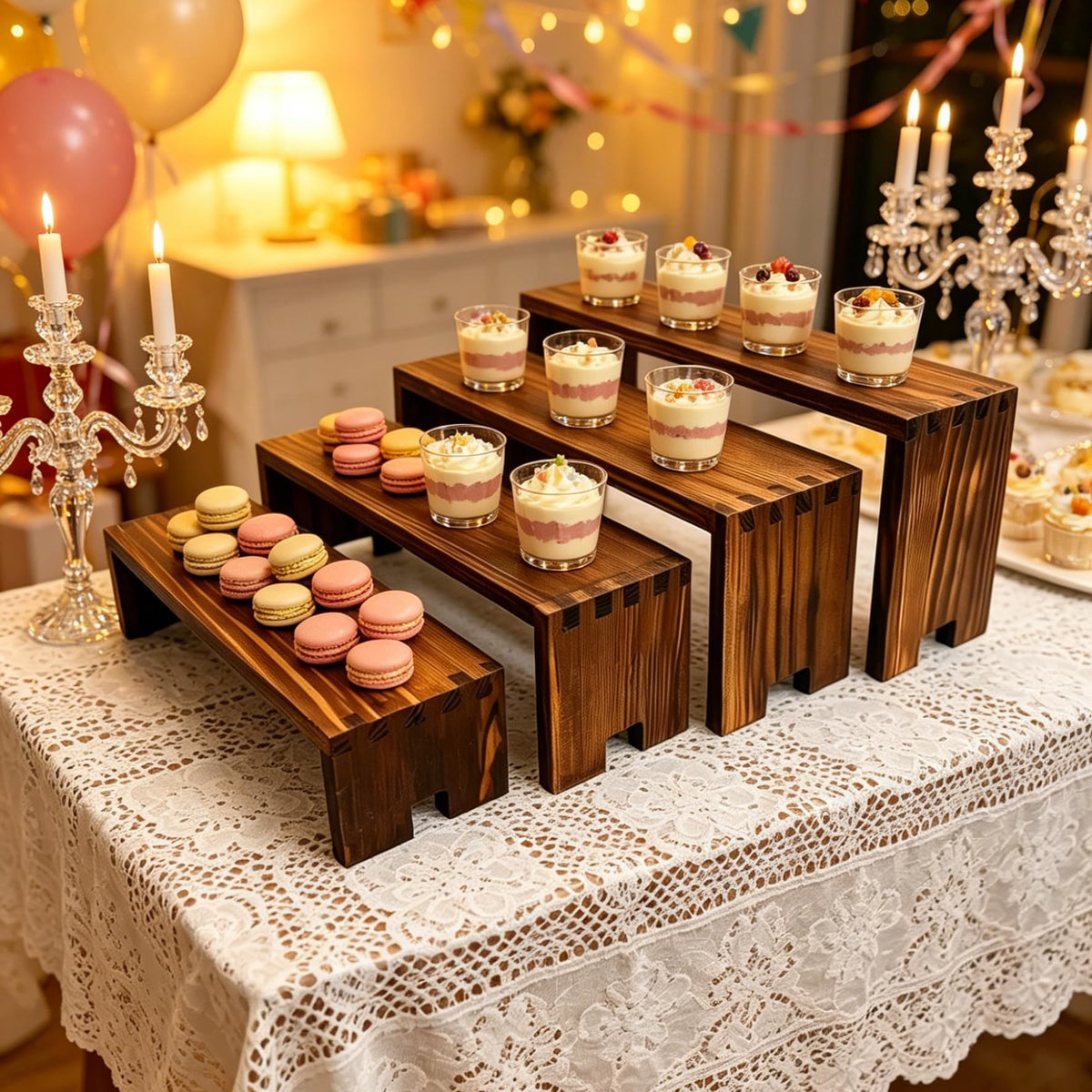 Yikaroeli vendor display risers—no-tools setup for quick table showcases.