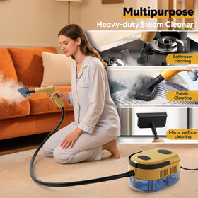 YIKEDA handheld steam cleaner preheats in 10 seconds for fast use.