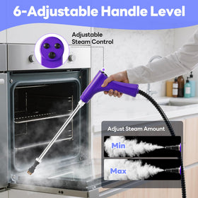 YIKEDA 78-inch steam hose reaching tight corners.