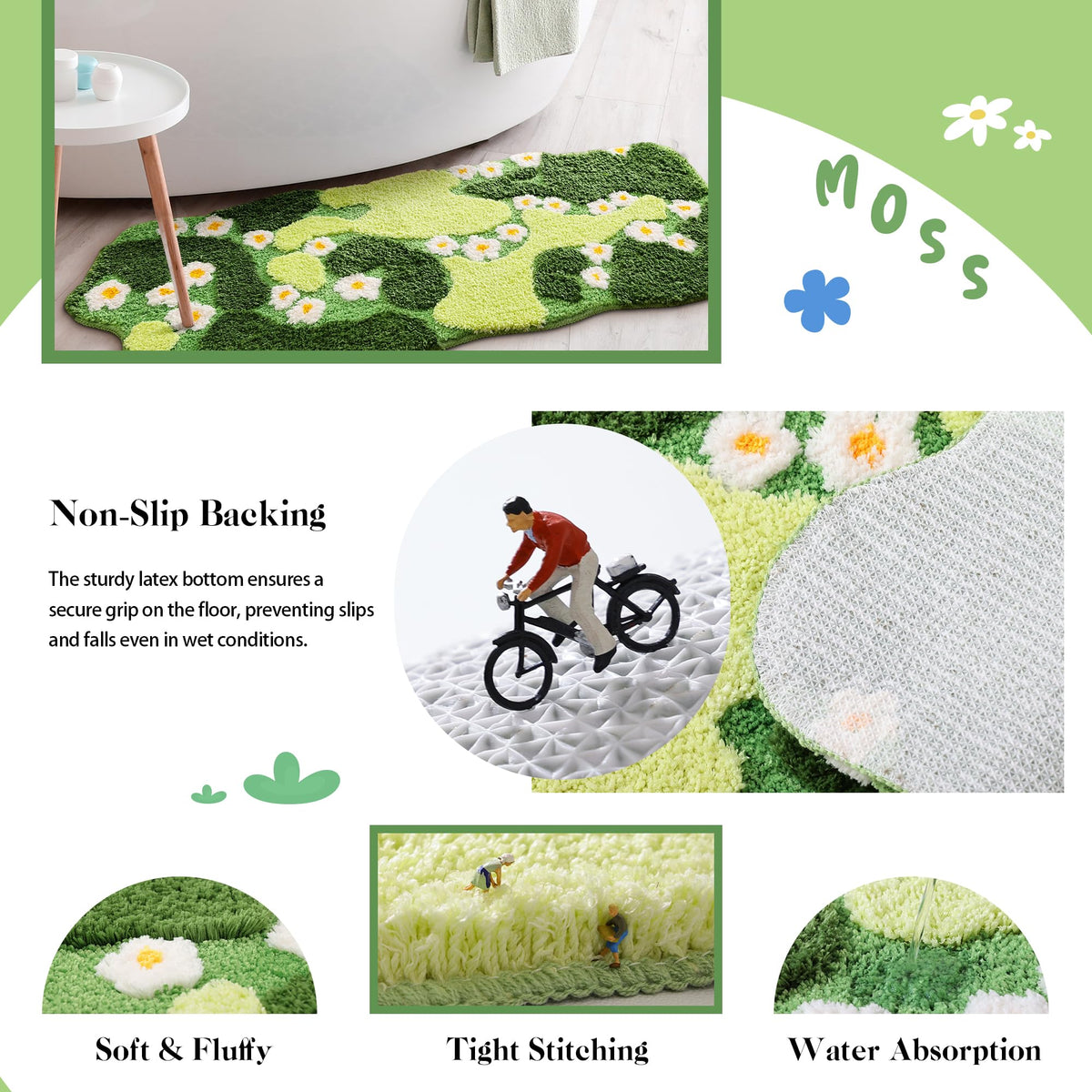 YIKUSH 43x20 inch mat suitable for bathroom and entryways