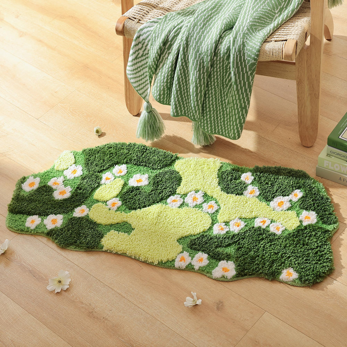 YIKUSH close-up of floral moss pattern detail for stylish decor