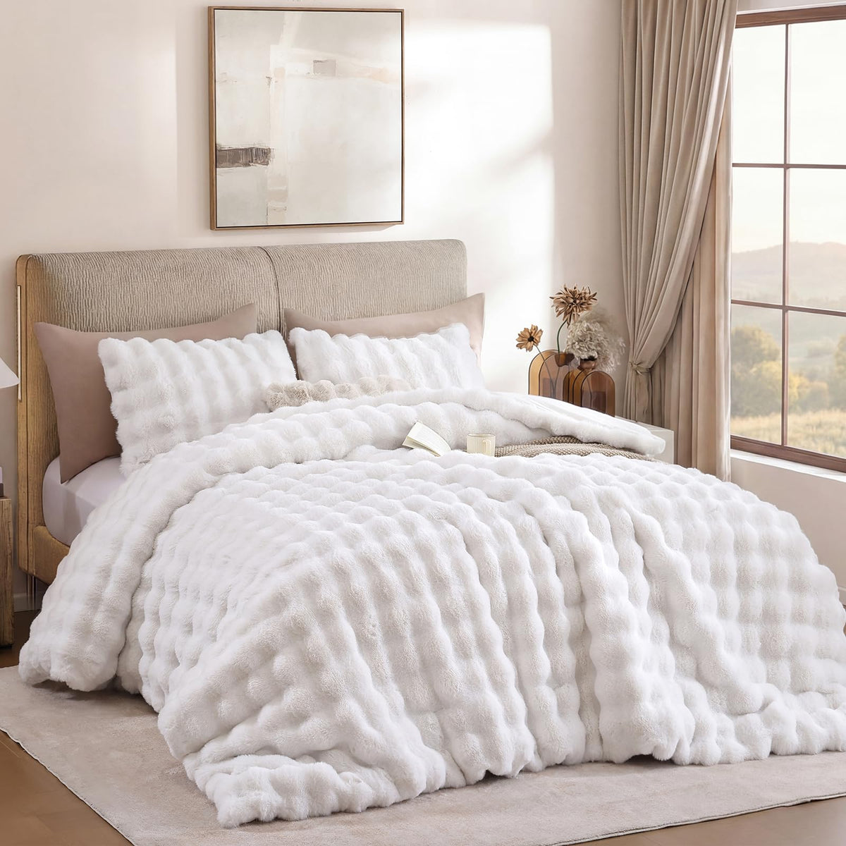 YIKUSH White Comforter Full packaging shows easy storage and gifting appeal