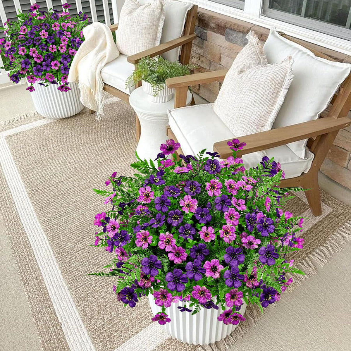 YILIUFA 16-bundle set suits outdoor planters and entryways.