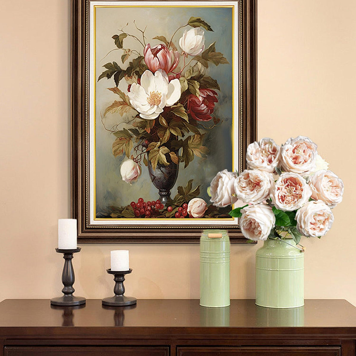 YILIUFA 18in peonies stems ideal for full-looking arrangements.