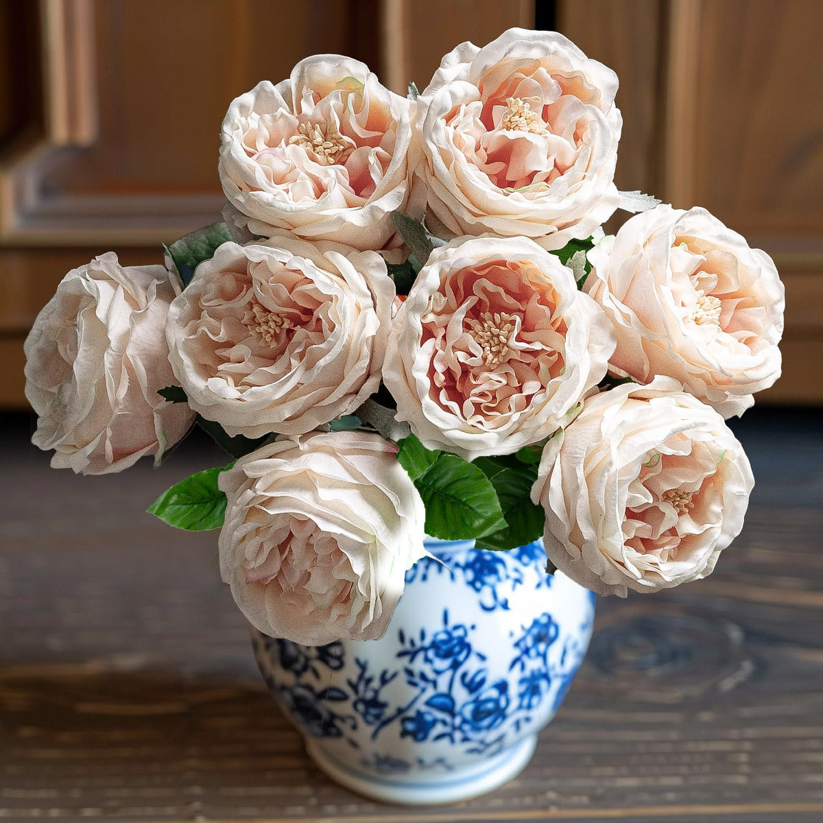 YILIUFA Austin Rose real-touch bloom ideal for wedding bouquets.