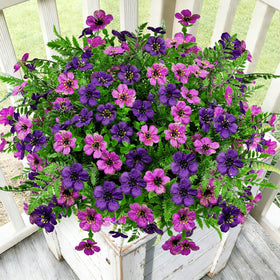 YILIUFA double-purple outdoor flowers provide vibrant porch color without fading.