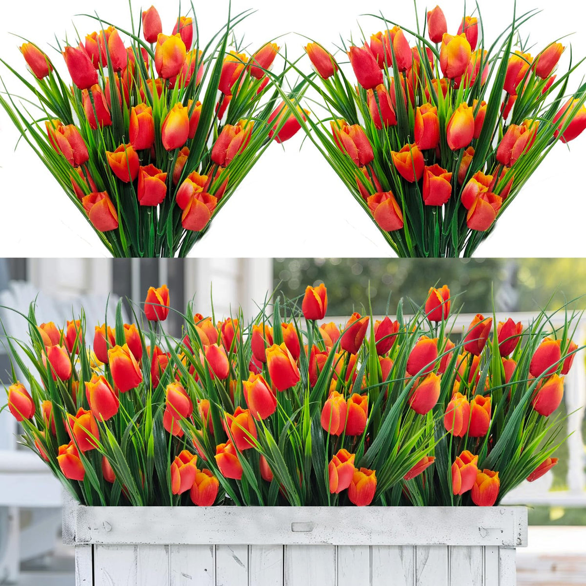 YILIUFA outdoor tulips 12 bundles deliver weather-resistant color for porches