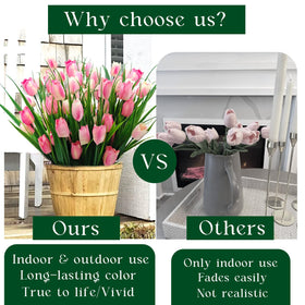 YILIUFA UV-resistant outdoor tulips resist fading in sunlit patios