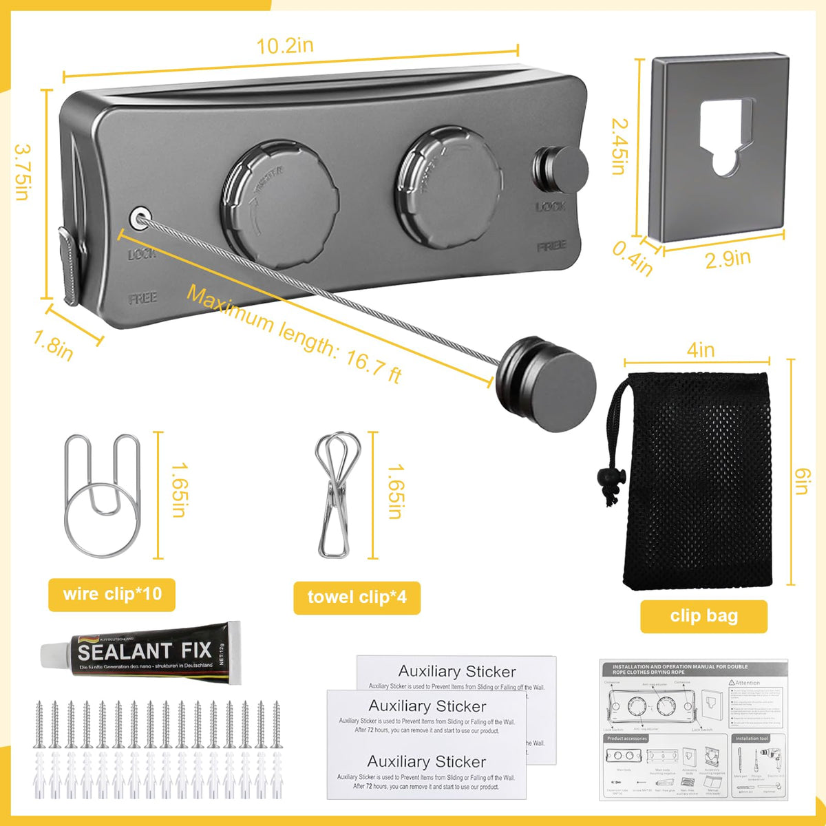 Yimerlen space-saving wall mount for compact apartments and RVs.