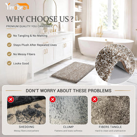 Yimobra absorbent dense pile soaks water quickly after showers