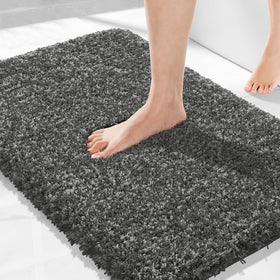 Yimobra bath rug 32x20 front view highlights plush softness for feet