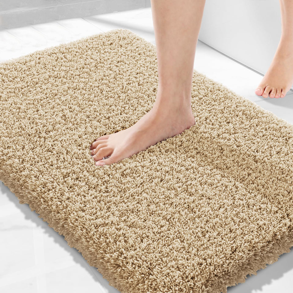 Yimobra bath rug 32x20 plush-soft underfoot comfort after showers.