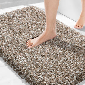 Yimobra bath rug 32x20 with ultra-soft plush texture for cozy post-shower steps