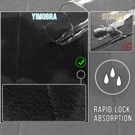 Yimobra memory foam bath rug plush surface absorbs moisture efficiently