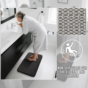 Yimobra bath rug is machine washable for easy care and color retention