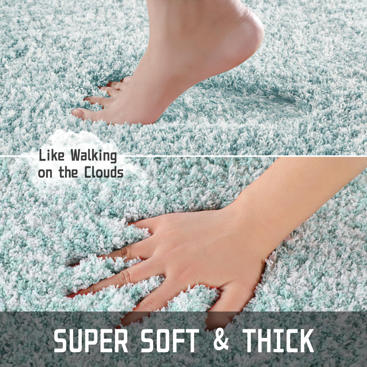 Yimobra plush microfiber rug offering resilience against foot traffic.