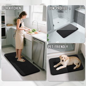 Yimobra memory foam bath rug dries quickly between uses