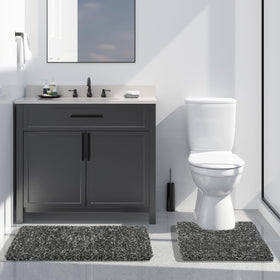 Yimobra bath rug thick pile closeup demonstrates warmth and cushioning
