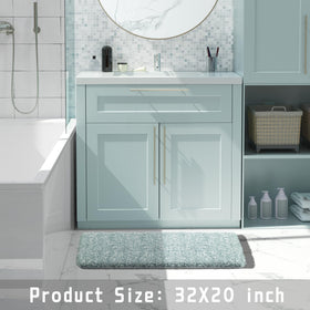 Yimobra thick-pile rug cushions feet on cold tile.
