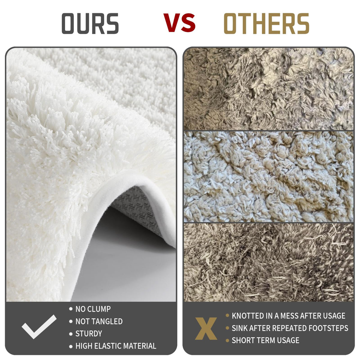 Yimobra dense-pile absorbent mat soaks up water quickly.