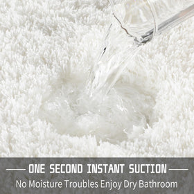 Yimobra quick-dry bathroom mat keeps floors dry after shower.