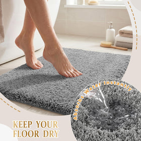 Yimobra machine-wash friendly bath mat maintains shape after frequent cycles.
