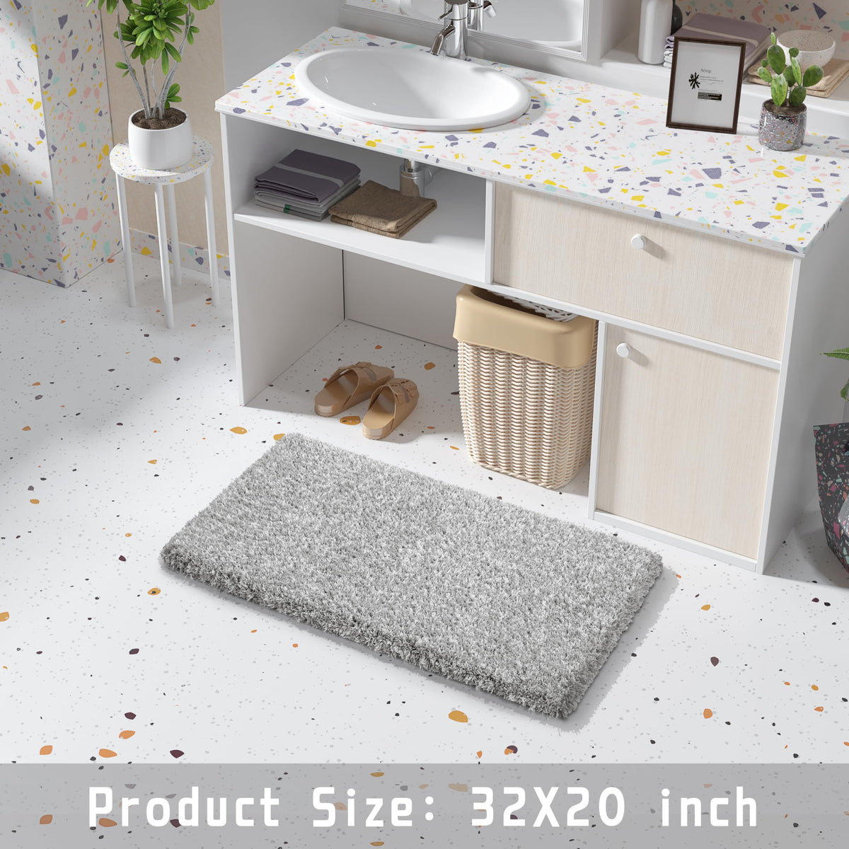 Yimobra quick-dry rug dries fast after use to minimize puddles.