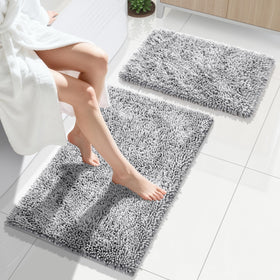 Yimobra bathroom rug set plush pile for luxurious bathroom underfoot comfort