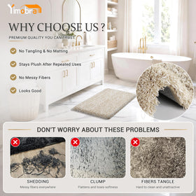 Yimobra absorbent dense pile dries quickly to prevent water on floors.