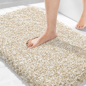 Yimobra non-slip bathroom rug keeps floors dry and safe.
