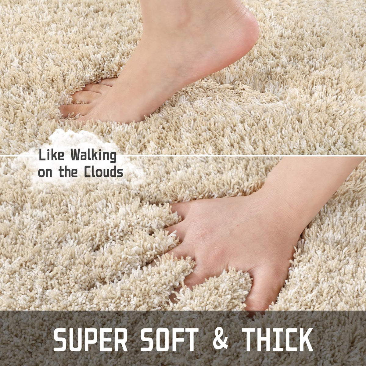 Yimobra ultra-soft plush rug offers cloud-like comfort underfoot.