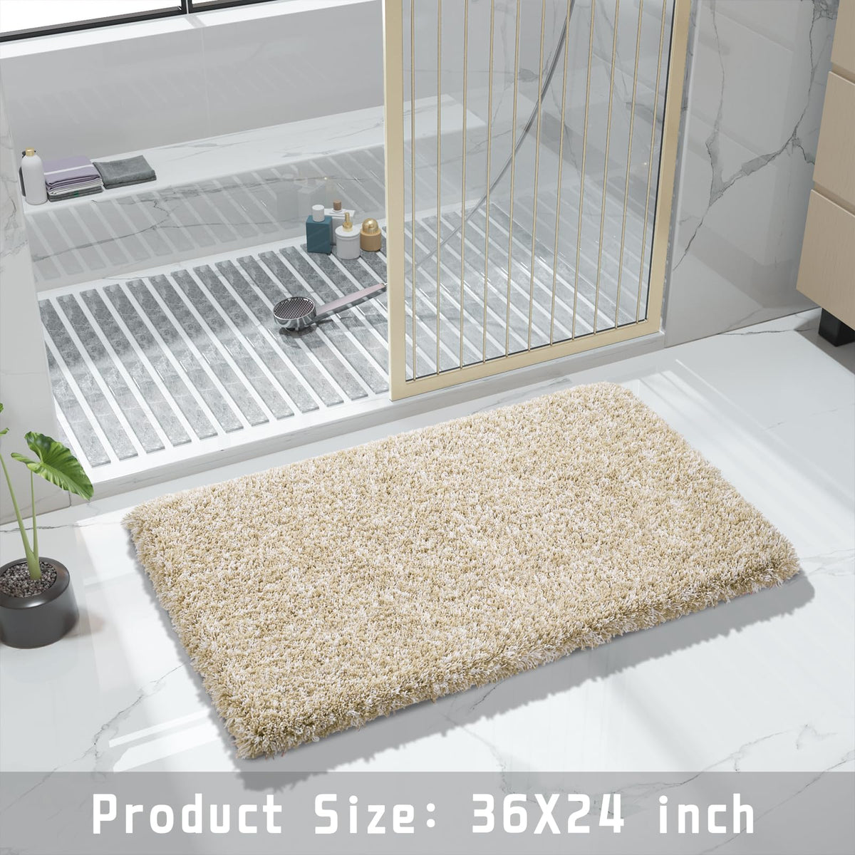Yimobra rug fits multiple bathroom spaces with versatile use.