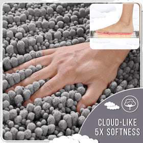 Yimobra chenille bath mats with quick-dry design