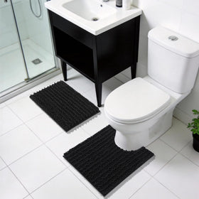 Yimobra contour to toilet area mat frames the space neatly