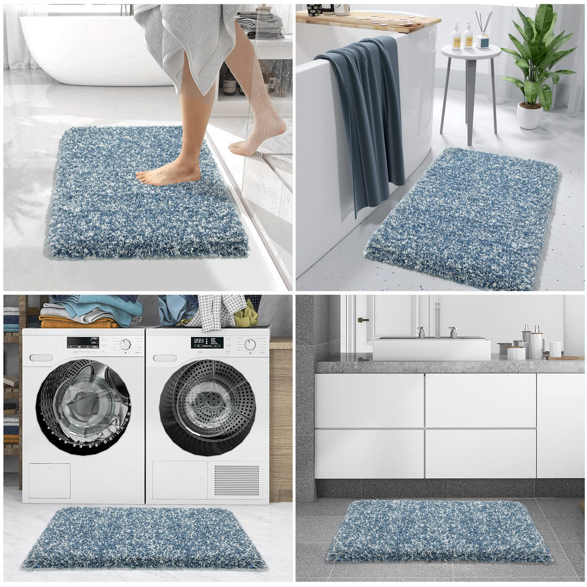 Yimobra cozy-surface-bath-rug ideal for stepping after showers.