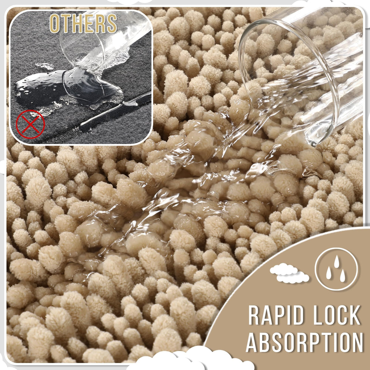 Yimobra durable machine-washable mat stays vibrant and plush wash after wash.