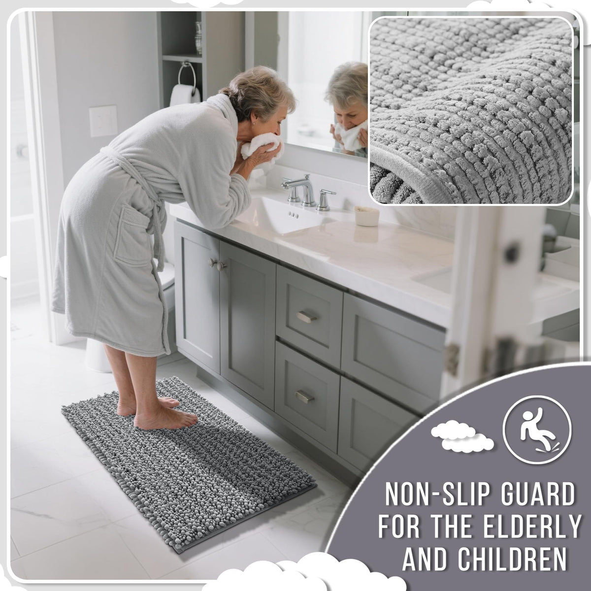 Yimobra fade-resistant bath mats maintain color after washes
