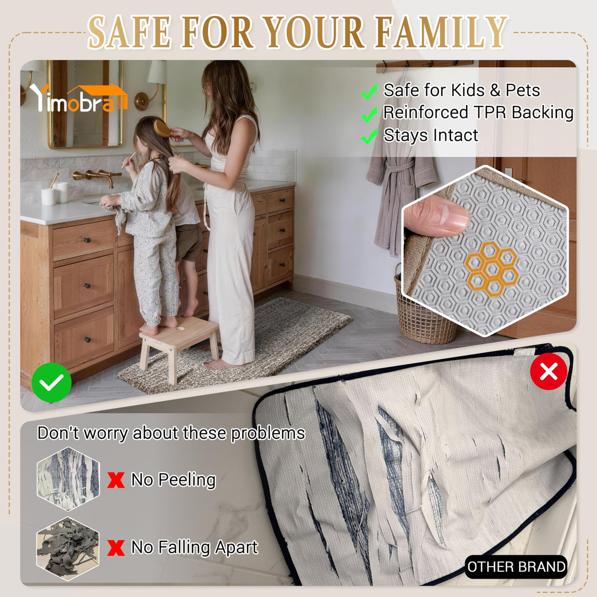 Yimobra fast-drying design reduces dampness and keeps mats fresh