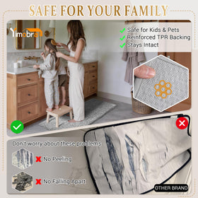 Yimobra fast-drying bath rug reduces moisture between uses.