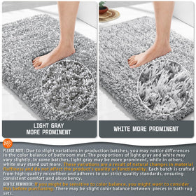 Yimobra kids-friendly rug provides a safe kneeling surface for baths.