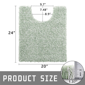 Yimobra light green and white rug brightens bathroom décor.