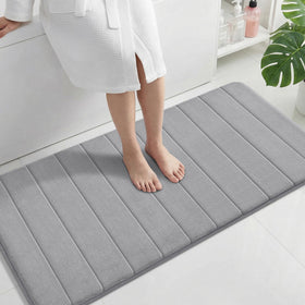 Yimobra long bath mat memory foam plush comfort after showers
