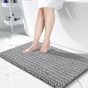 Yimobra long bath rug chenille pile for cloud-soft comfort on floors.