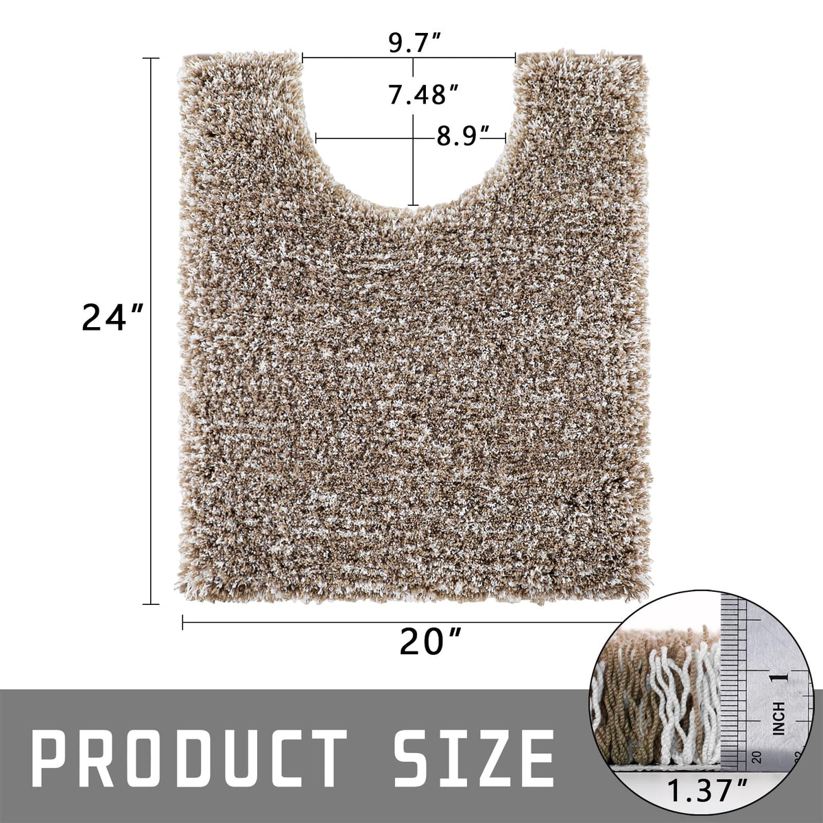 Yimobra machine-washable bath mat for easy care.