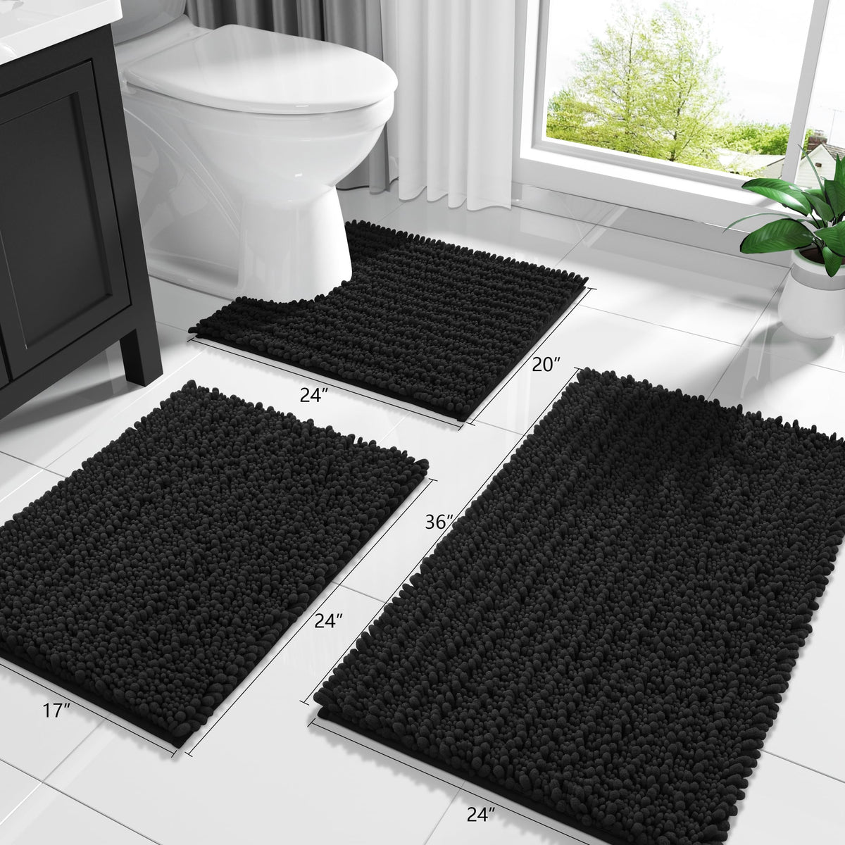 Yimobra machine-washable chenille mat for easy weekly cleaning