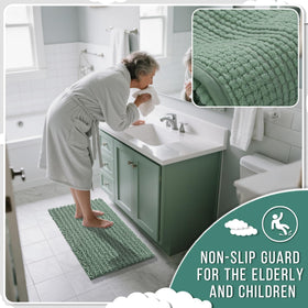 Yimobra machine-washable chenille mat stays plush after many runs.