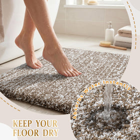 Yimobra machine-washable rug cleans easily without clumping