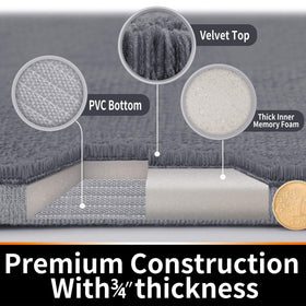 Yimobra memory-foam bath mat durable through 100+ washes without losing shape