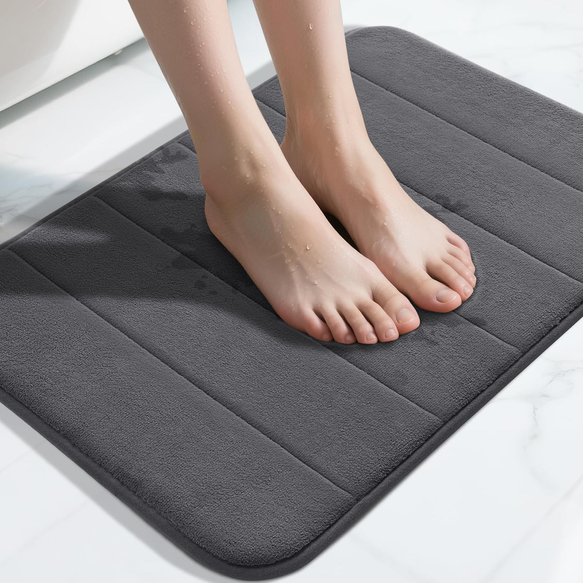 Yimobra memory foam bath mat cloud-like softness for plush comfort after shower